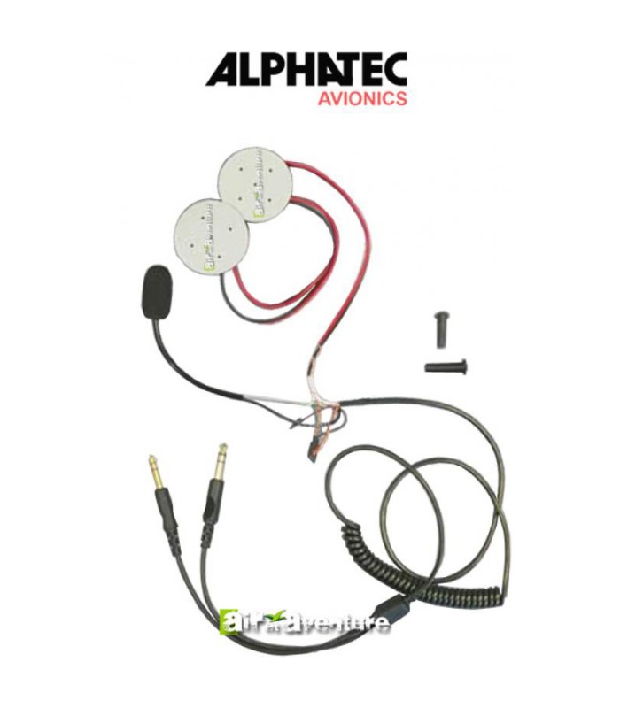 Kit Micro-Ecouteur Aviation Titane 2 sans Coque Antibruit pour Casque ULM