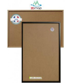 Cadre Bois pour cartes en relief 430x630 mm