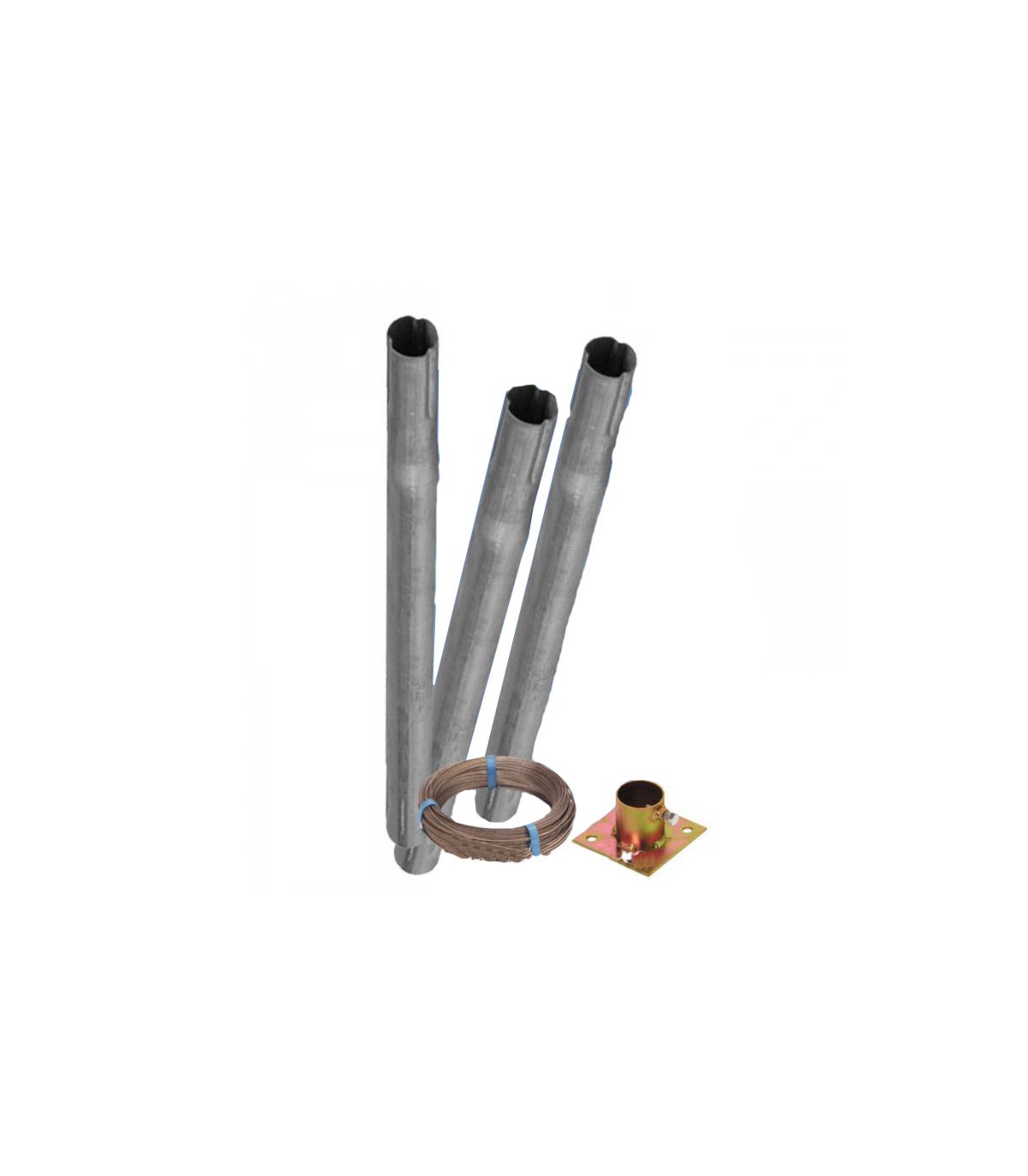Tubular interlocking Galvanized steel pole 50mm x 4.50 m AA - Air et ...