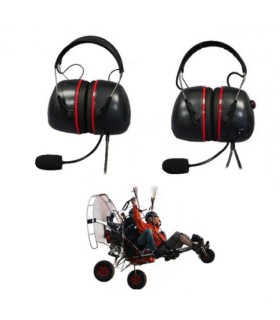 Pair of Headset Intercom Integra Premium for ULM and Paramotor S3.2