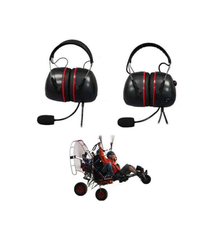 Pair of Headset Intercom Integra Premium for ULM and Paramotor S3.2