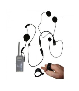 Micro Cravate avec PTT et Oreillette pour Radio PMR - HM-153LA ICOM - Micros  déportés - Casques et Laryngophones