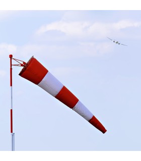 Manche à air homologuée STNA oaci rouge et blanche pour aviation