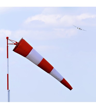 Manche à air homologuée STNA oaci rouge et blanche pour aviation