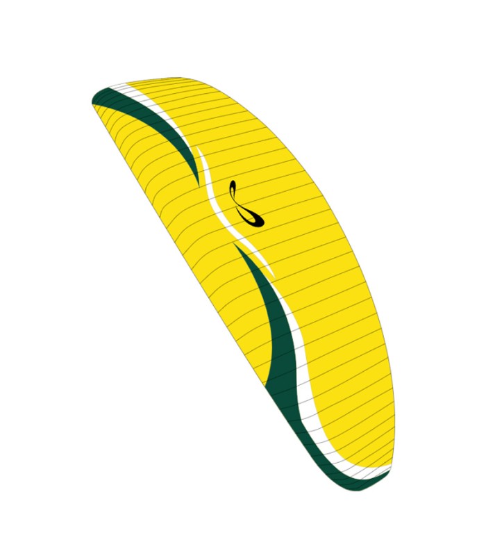 Voile de paramoteur jaune Auster GT2 de la marque sol paragliders