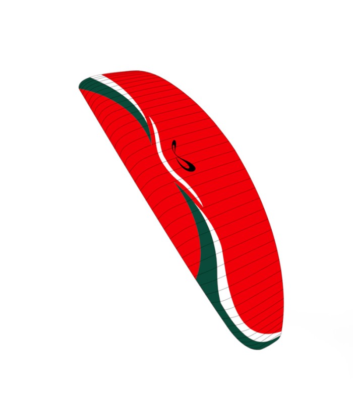Voile de paramoteur Auster GT2 de la marque sol paragliders rouge