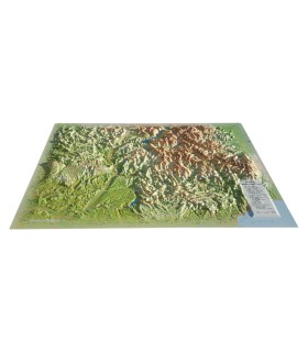 Carte en Relief de la région Alpes de Haute Provence