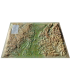Carte en Relief de la Drôme et de l'Ardèche