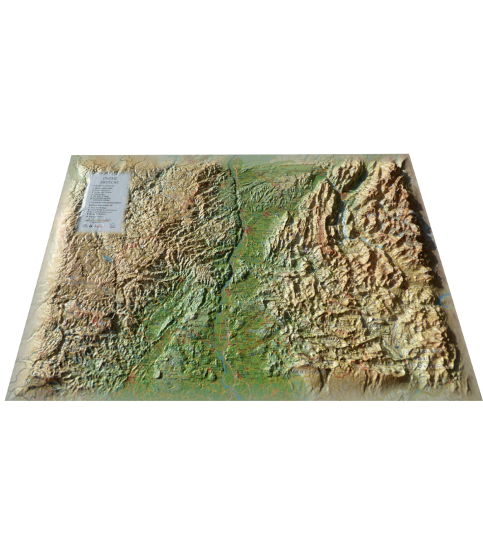 Carte en Relief de la Drôme et de l'Ardèche