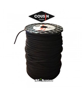 Cordelette Polyester Tressée Noir 3mm