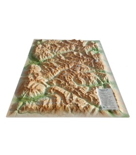 Carte en relief 3D MAP de la région Queyras Ubaye