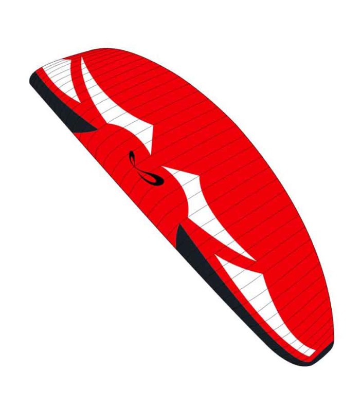 Illustration de la voile de parapente rouge Kuat 3 de Sol Paragliders