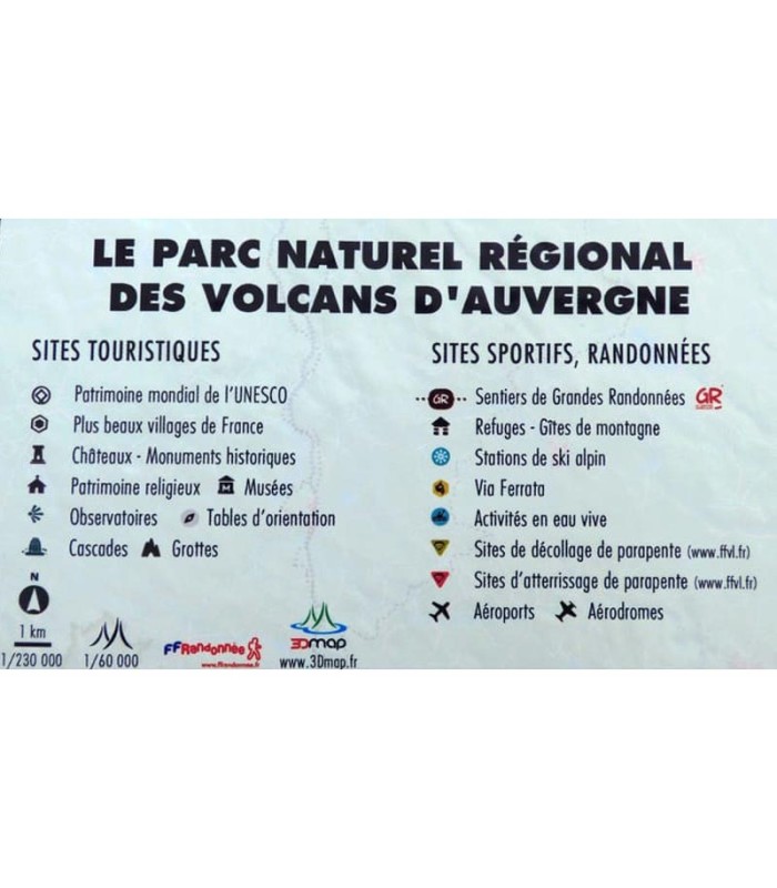 Carte en Relief du Parc naturel régional des volcans d'Auvergne 3DMap