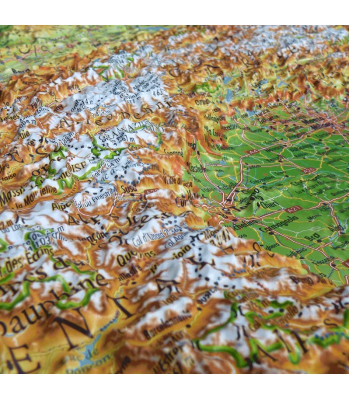 Carte en Relief l'Arc Alpin 3DMap