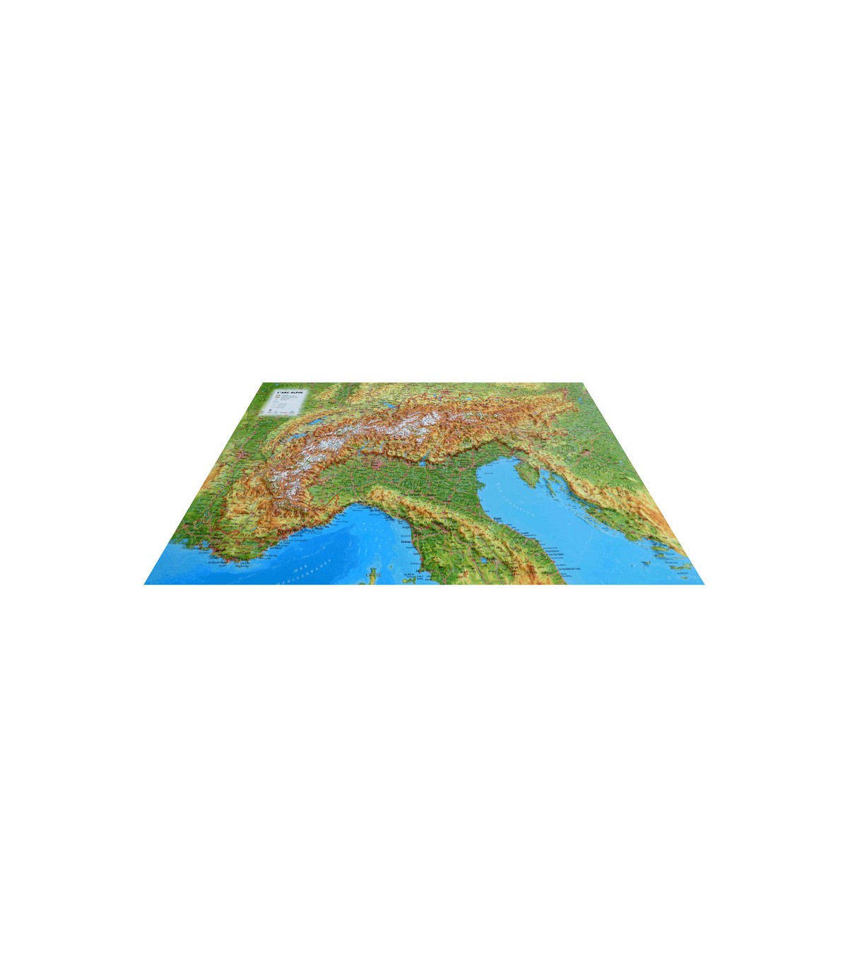 Offline Alpine Map 3DMap Alpine Arc Relief Map - Air et Aventure
