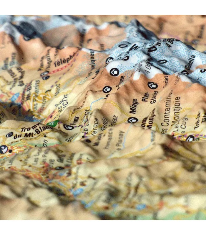 Carte en Relief du Massif du Mont-Blanc et sa région 3DMap