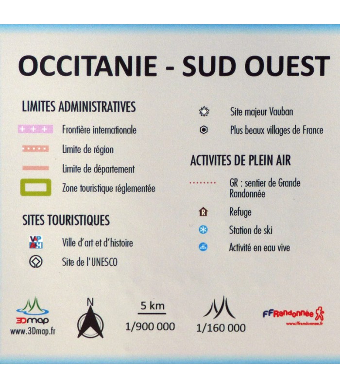 3DMap Occitanie Relief Map