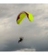 Paramotor wing in the air Carve 2 elbow lime Gin