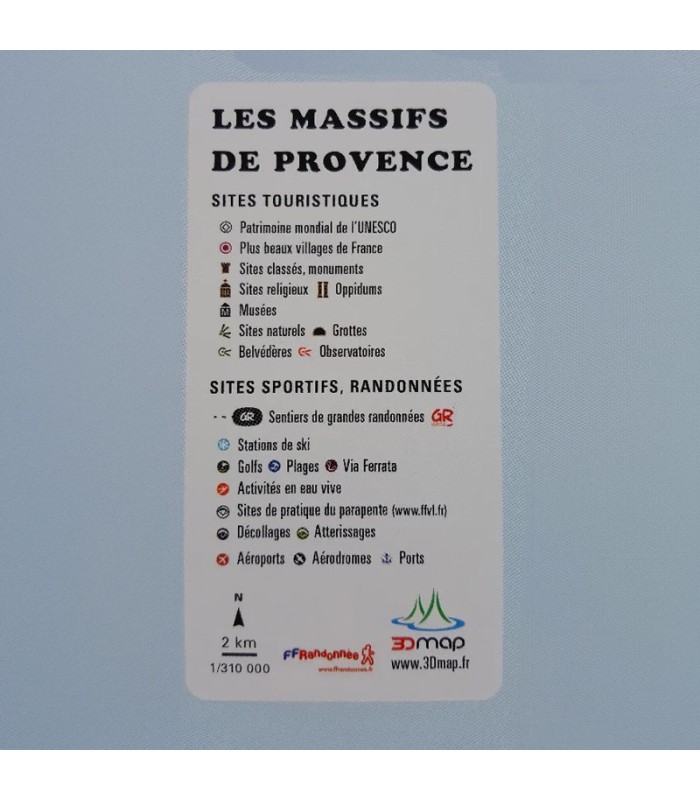 Carte en Relief les Massifs de Provence 3DMap