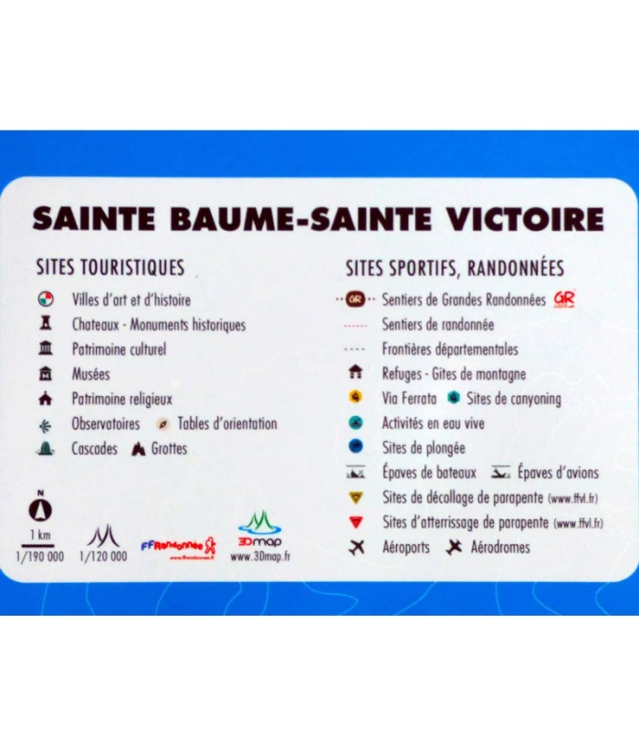 Carte en Relief Sainte Baume - Sainte Victoire 3DMap