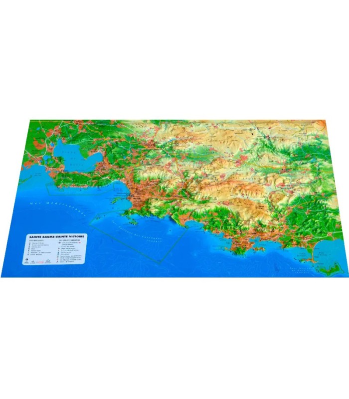 Carte en relief 3D Maps Sainte Baume - Sainte Victoire