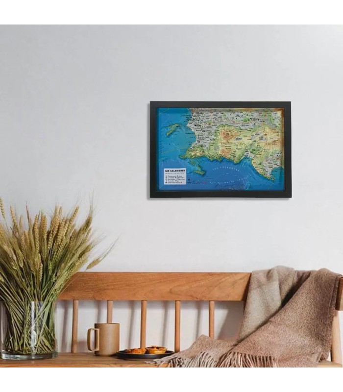 Mini Carte en Relief des Calanques (Marseille-Cassis-La Ciotat) 3DMap