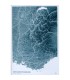 Carte en 2D les Alpes Blue Design 3DMap