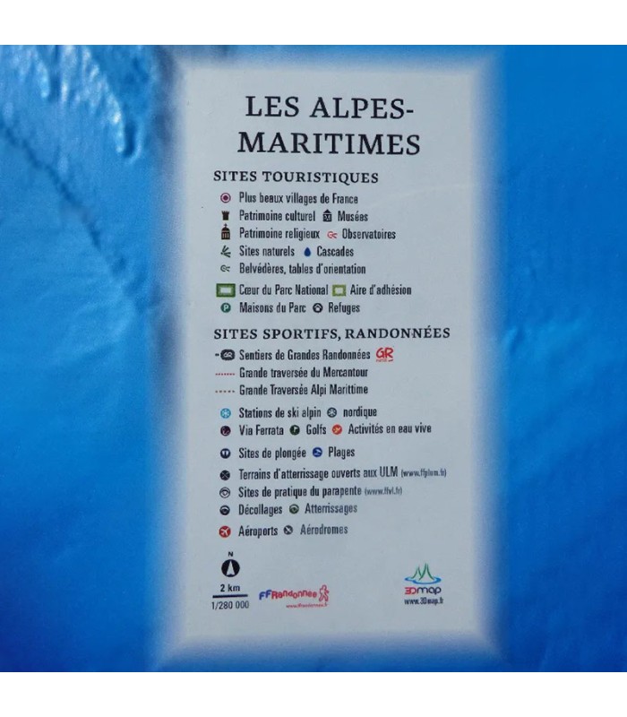 3DMap Maritime Alps Relief Map