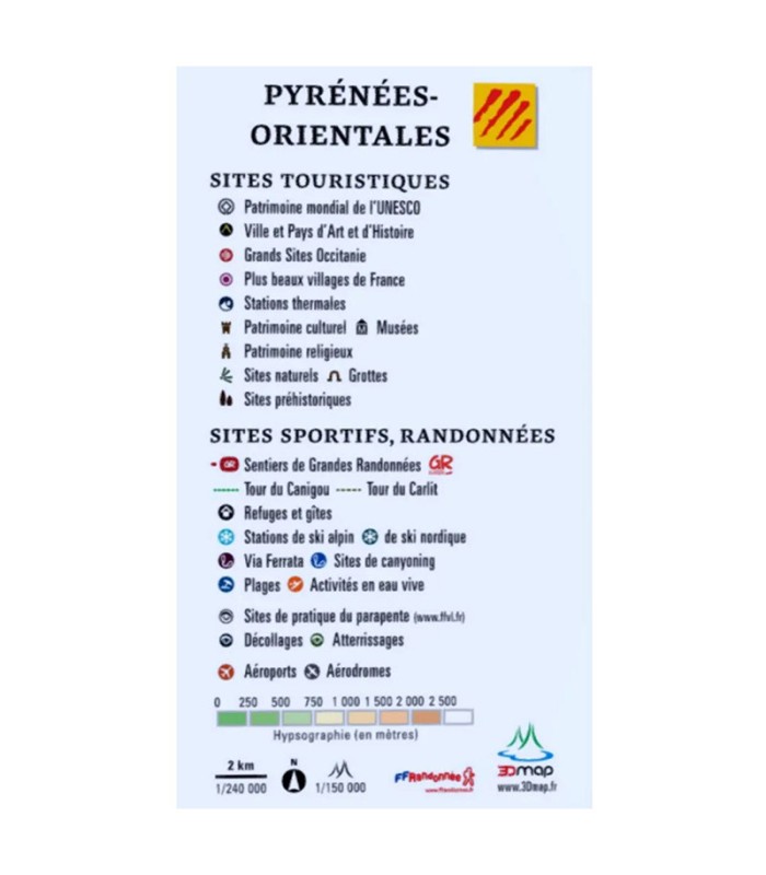 Carte en Relief des Pyrénées-Orientales 3DMap