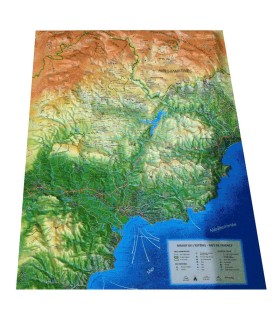 Map in Relief Massif de l'Esterel - Country de Fayence 3DMap
