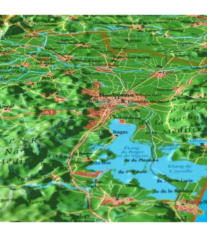Carte en Relief de l'Aude 3DMap