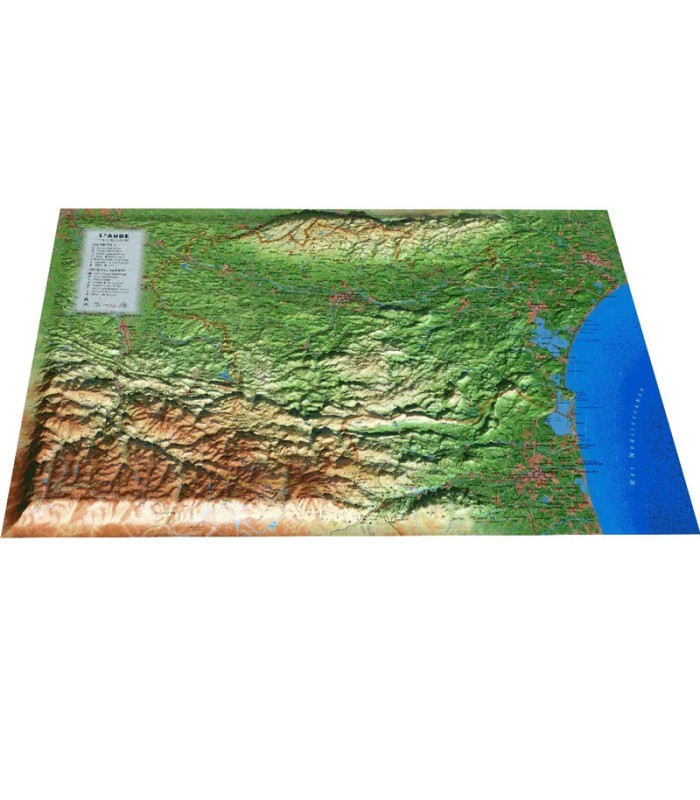 3DMap Reliefkarte von Aude