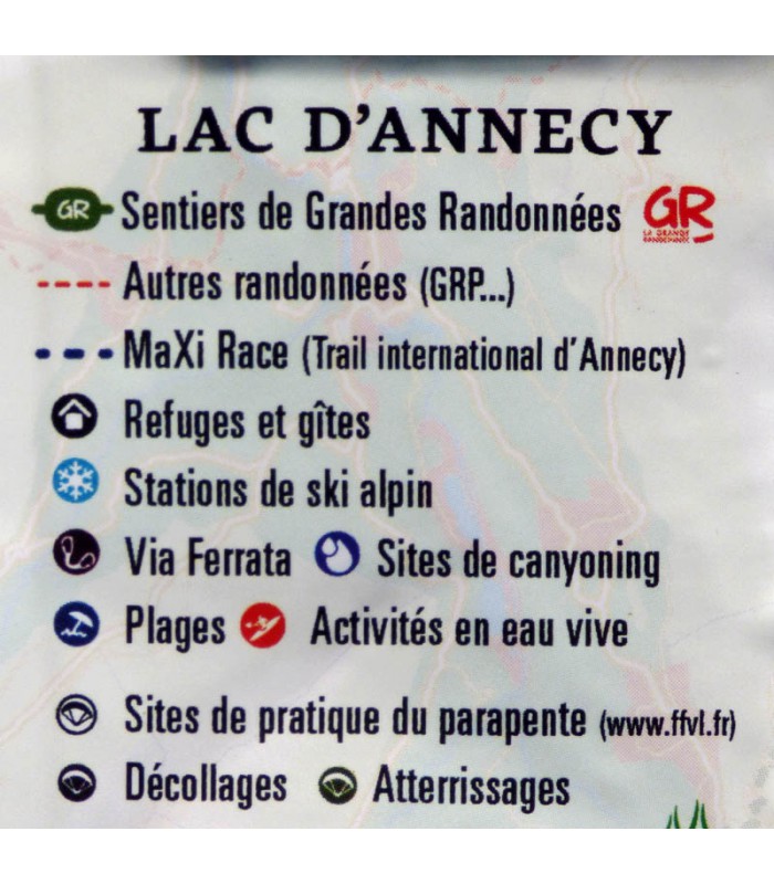 Mini Map in Relief of Lake Annecy