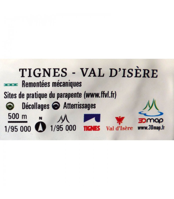 Mini Carte en relief de Tignes Val d'Isère