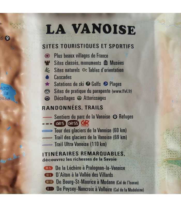 Reliefkarte von Vanoise