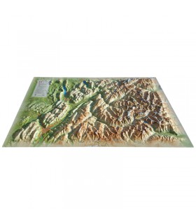 Map en Relief de la Savoie