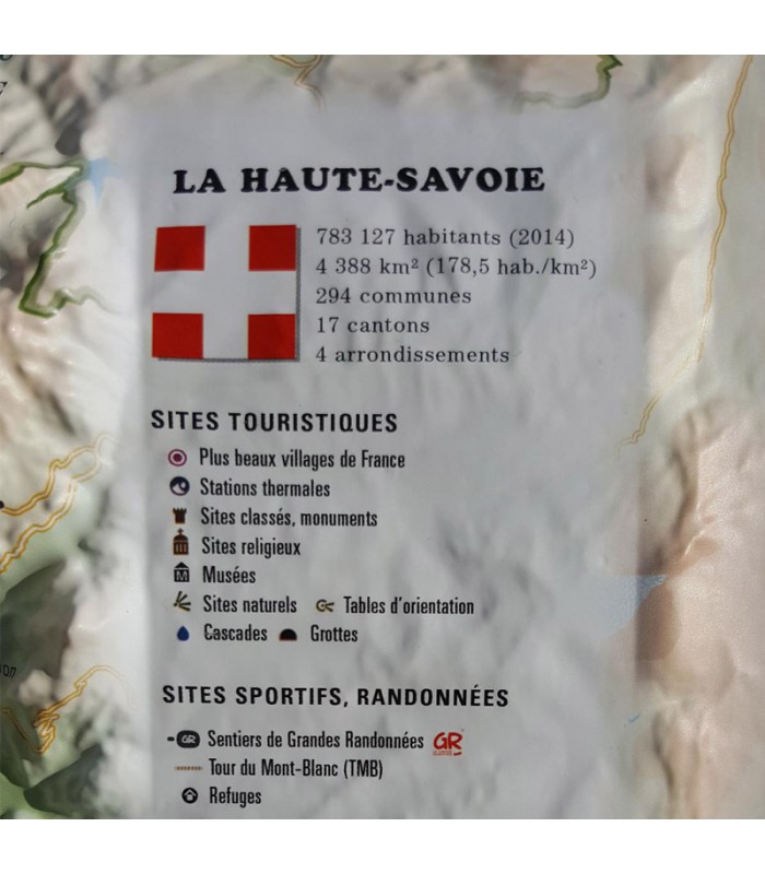 Carte en Relief de la Haute-Savoie