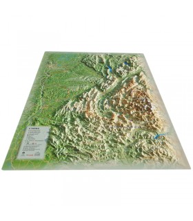 Carte en Relief de l'Isère