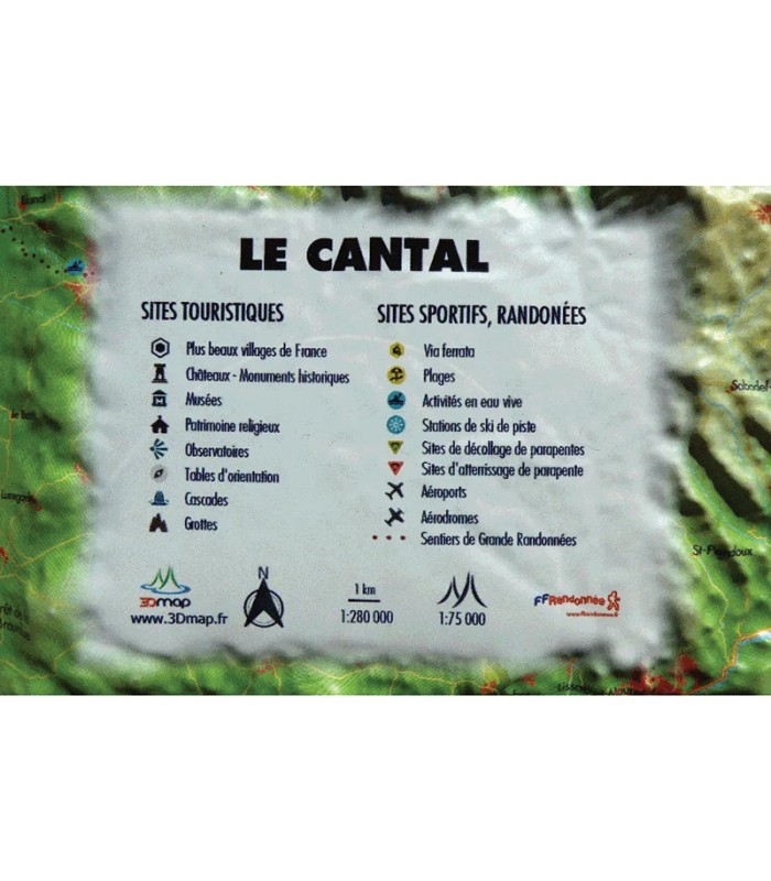 Relief Map Le Cantal 3D Map
