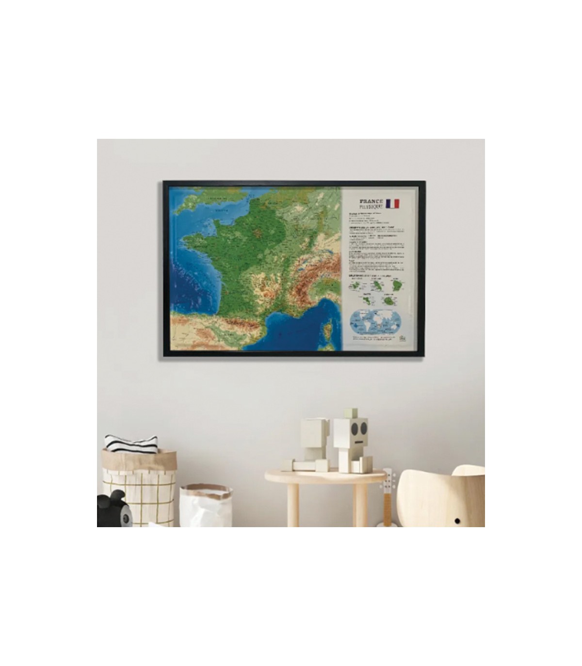 3DMap France Physical Relief Map