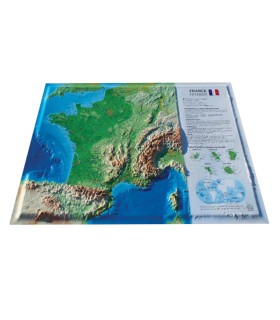 Carte de la France Physique de la marque 3D Map