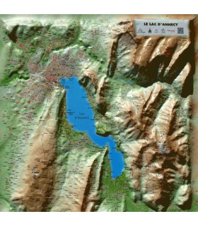 Carte en Relief du Lac d'Annecy 3DMap