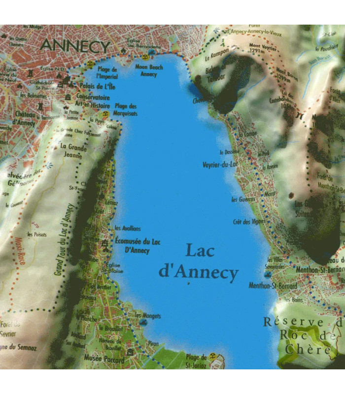 Annecy Lake Relief Map 3DMap