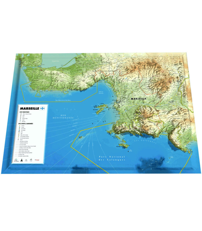 Reliefkarte von Marseille 3DMap