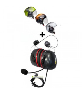 Casque ULM TZ + Headset Antibruit X4 3M-Peltor à visser - Pack