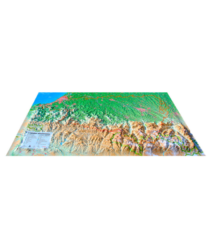 3D-Reliefkarte der Pyrénées-Atlantiques von 3DMap