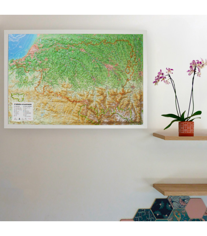 Carte en relief des Pyrénées-Atlantiques 3DMap