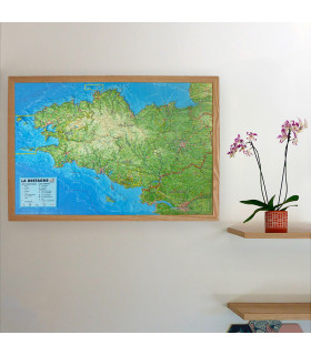 3D Relief Map of Brittany