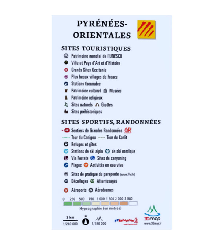 Carte en Relief des Pyrénées-Orientales 3DMap