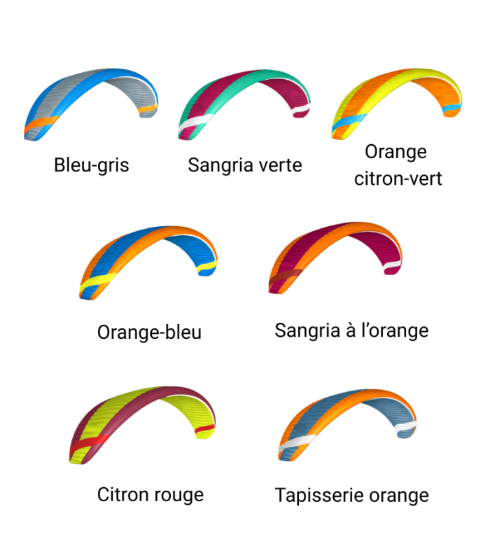 Nivo NOVA paraglider wing colors